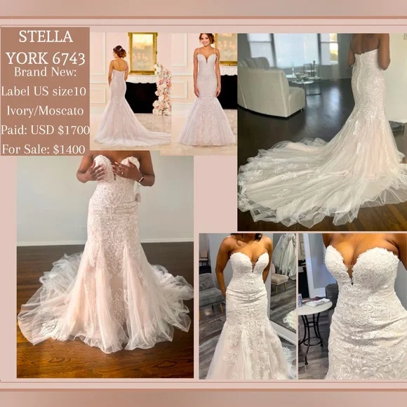 Brand New Stella York 6743 (Size 10) No Alterations